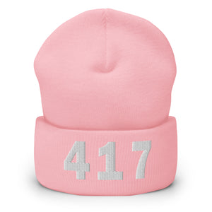 417 Area Code Cuffed Beanie