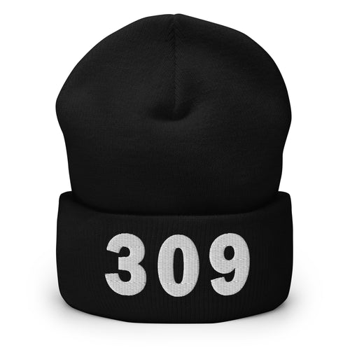 309 Area Code Cuffed Beanie