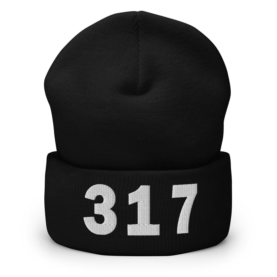 317 Area Code Cuffed Beanie