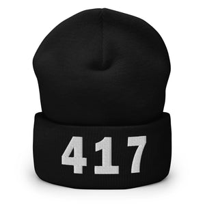 417 Area Code Cuffed Beanie