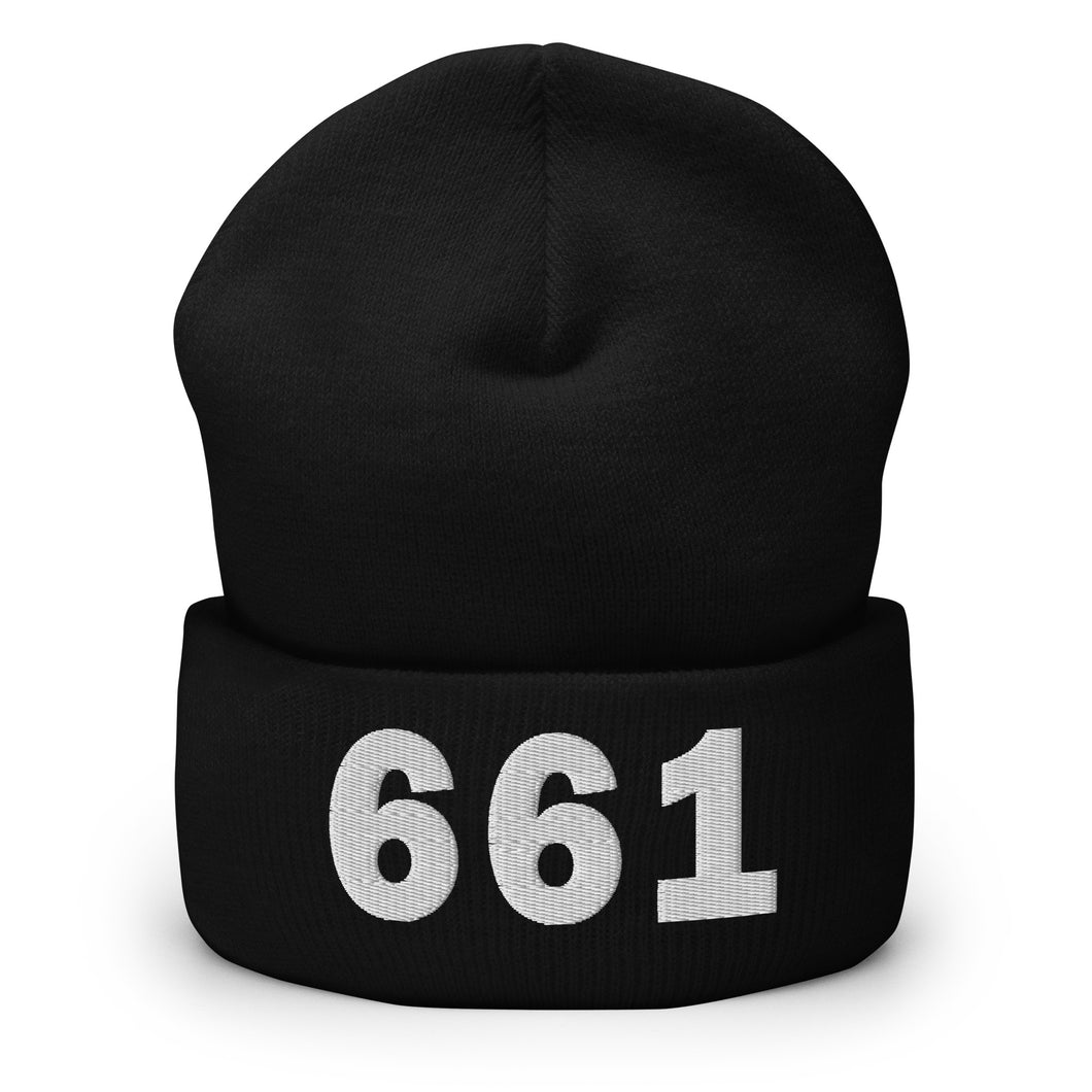 661 Area Code Cuffed Beanie