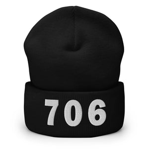 706 Area Code Cuffed Beanie