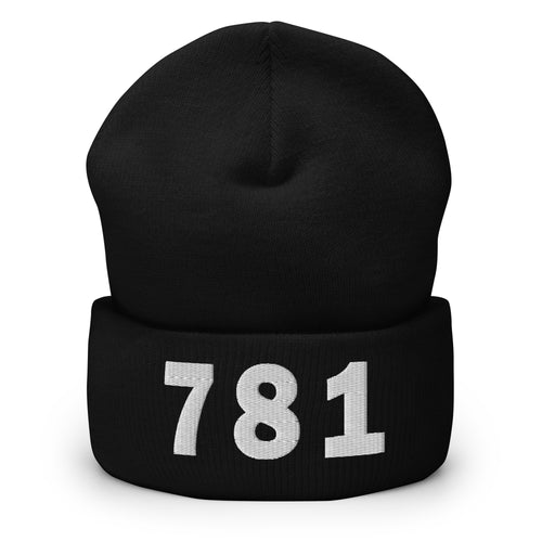 781 Area Code Cuffed Beanie