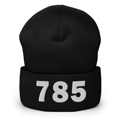 785 Area Code Cuffed Beanie