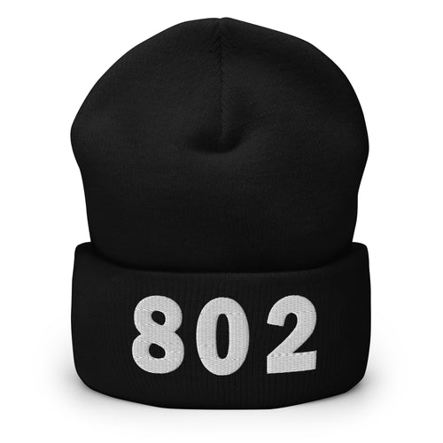 802 Area Code Cuffed Beanie