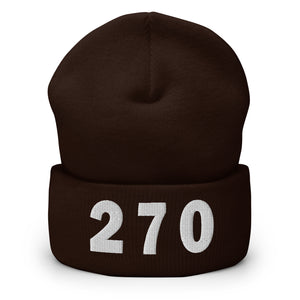 270 Area Code Cuffed Beanie