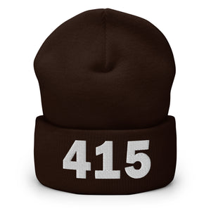 415 Area Code Cuffed Beanie