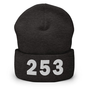 253 Area Code Cuffed Beanie