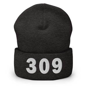 309 Area Code Cuffed Beanie