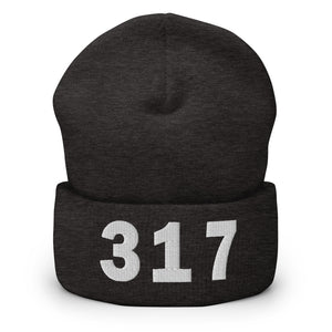 317 Area Code Cuffed Beanie