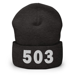 503 Area Code Cuffed Beanie