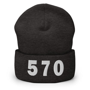 570 Area Code Cuffed Beanie