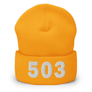 503 Area Code Cuffed Beanie