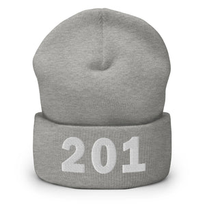 201 Area Code Cuffed Beanie