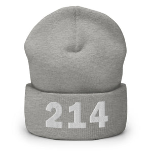 214 Area Code Cuffed Beanie