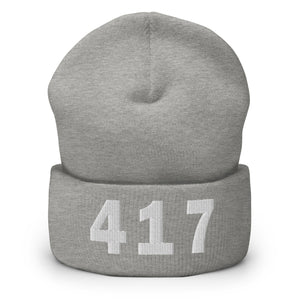 417 Area Code Cuffed Beanie