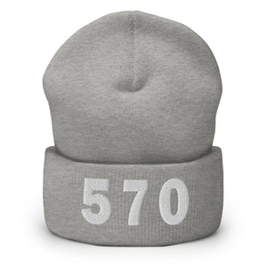 570 Area Code Cuffed Beanie