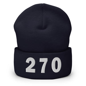 270 Area Code Cuffed Beanie