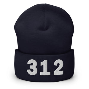 312 Area Code Cuffed Beanie