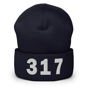 317 Area Code Cuffed Beanie