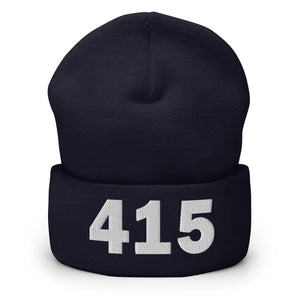 415 Area Code Cuffed Beanie