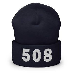 508 Area Code Cuffed Beanie