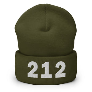 212 Area Code Cuffed Beanie