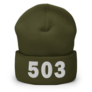 503 Area Code Cuffed Beanie