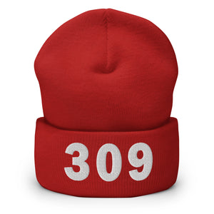 309 Area Code Cuffed Beanie