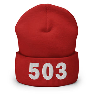 503 Area Code Cuffed Beanie