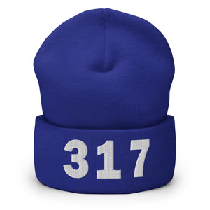 317 Area Code Cuffed Beanie