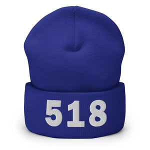 518 Area Code Cuffed Beanie