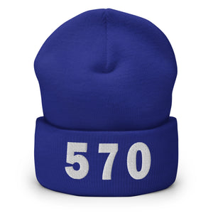 570 Area Code Cuffed Beanie