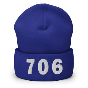 706 Area Code Cuffed Beanie