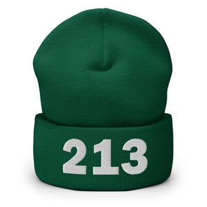 213 Area Code Cuffed Beanie