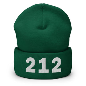 212 Area Code Cuffed Beanie