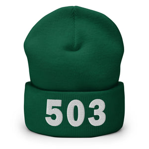 503 Area Code Cuffed Beanie