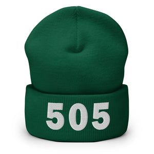 505 Area Code Cuffed Beanie