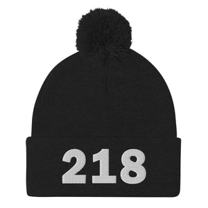 218 Area Code Pom-Pom Beanie