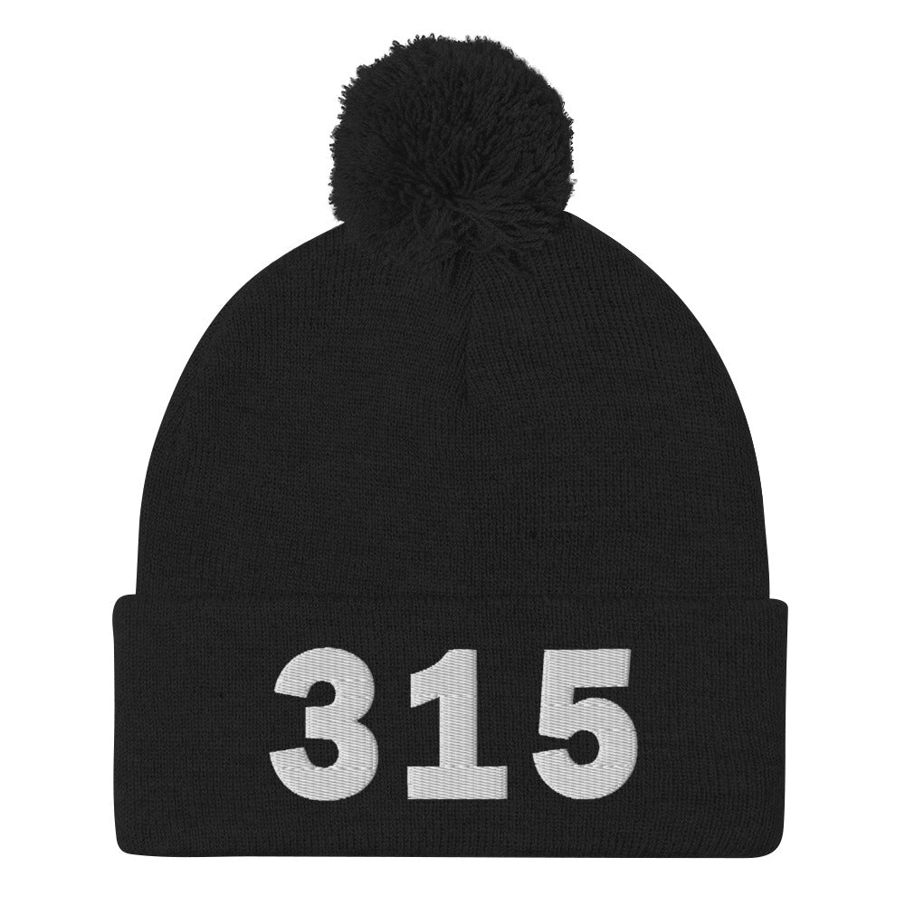 315 Area Code Pom-Pom Beanie