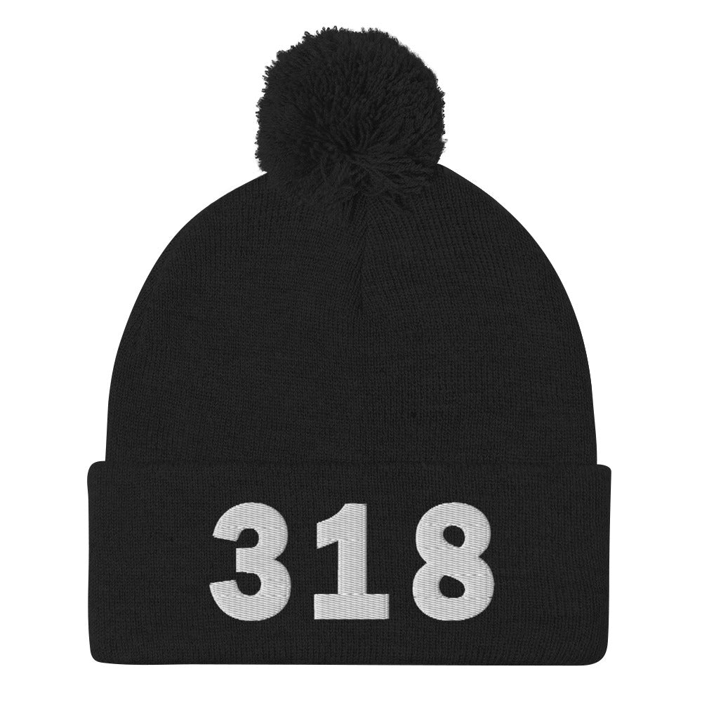 318 Area Code Pom-Pom Beanie