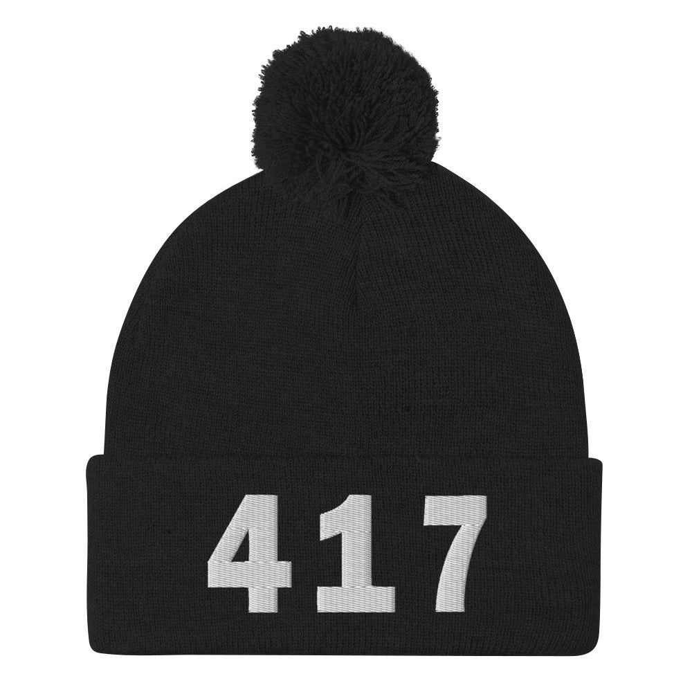 417 Area Code Pom-Pom Beanie