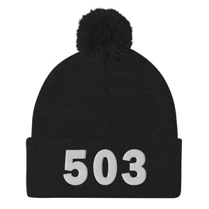 503 Area Code Pom-Pom Beanie