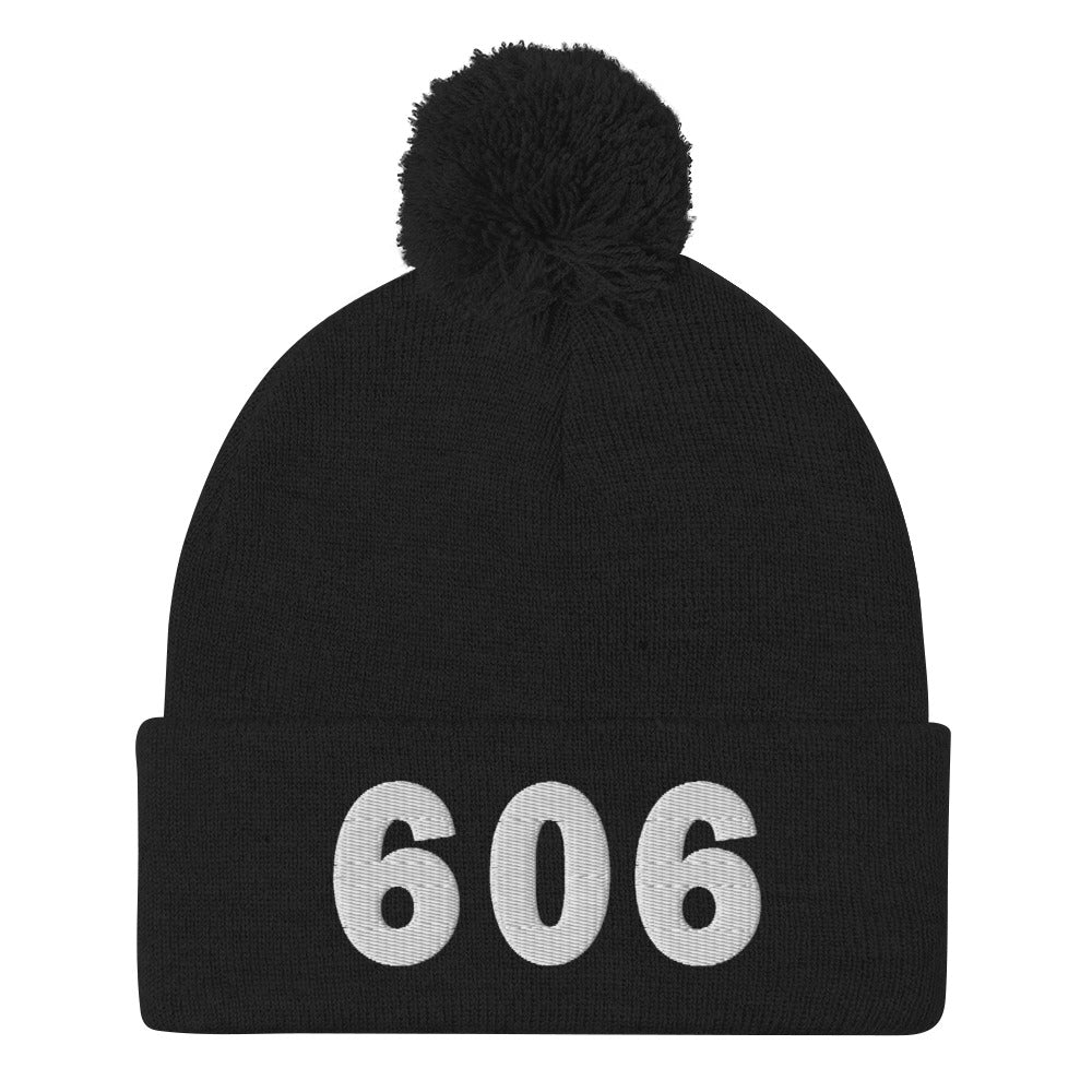 606 Area Code Pom-Pom Beanie