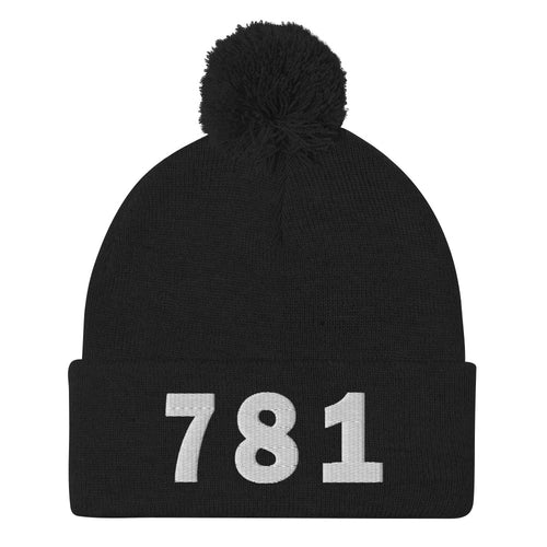 781 Area Code Pom-Pom Beanie