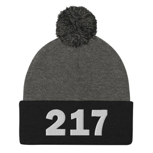 217 Area Code Pom-Pom Beanie