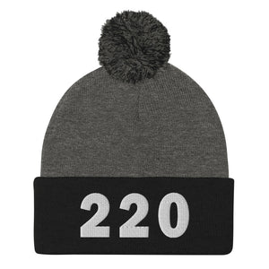 220 Area Code Pom-Pom Beanie