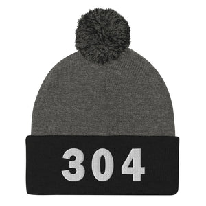 304 Area Code Pom-Pom Beanie