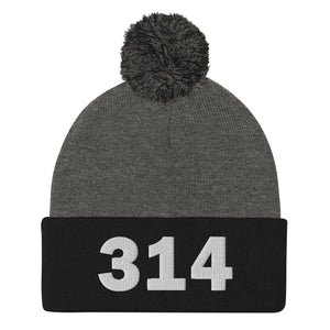 314 Area Code Pom-Pom Beanie