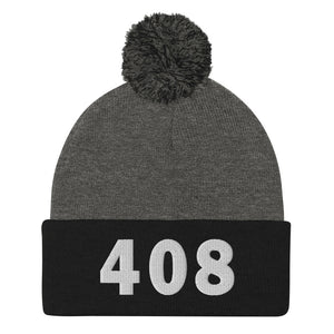 408 Area Code Pom-Pom Beanie